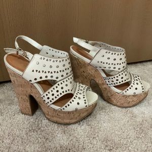 Aldo Summer cut out cork heels